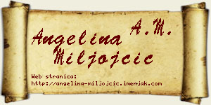 Angelina Miljojčić vizit kartica